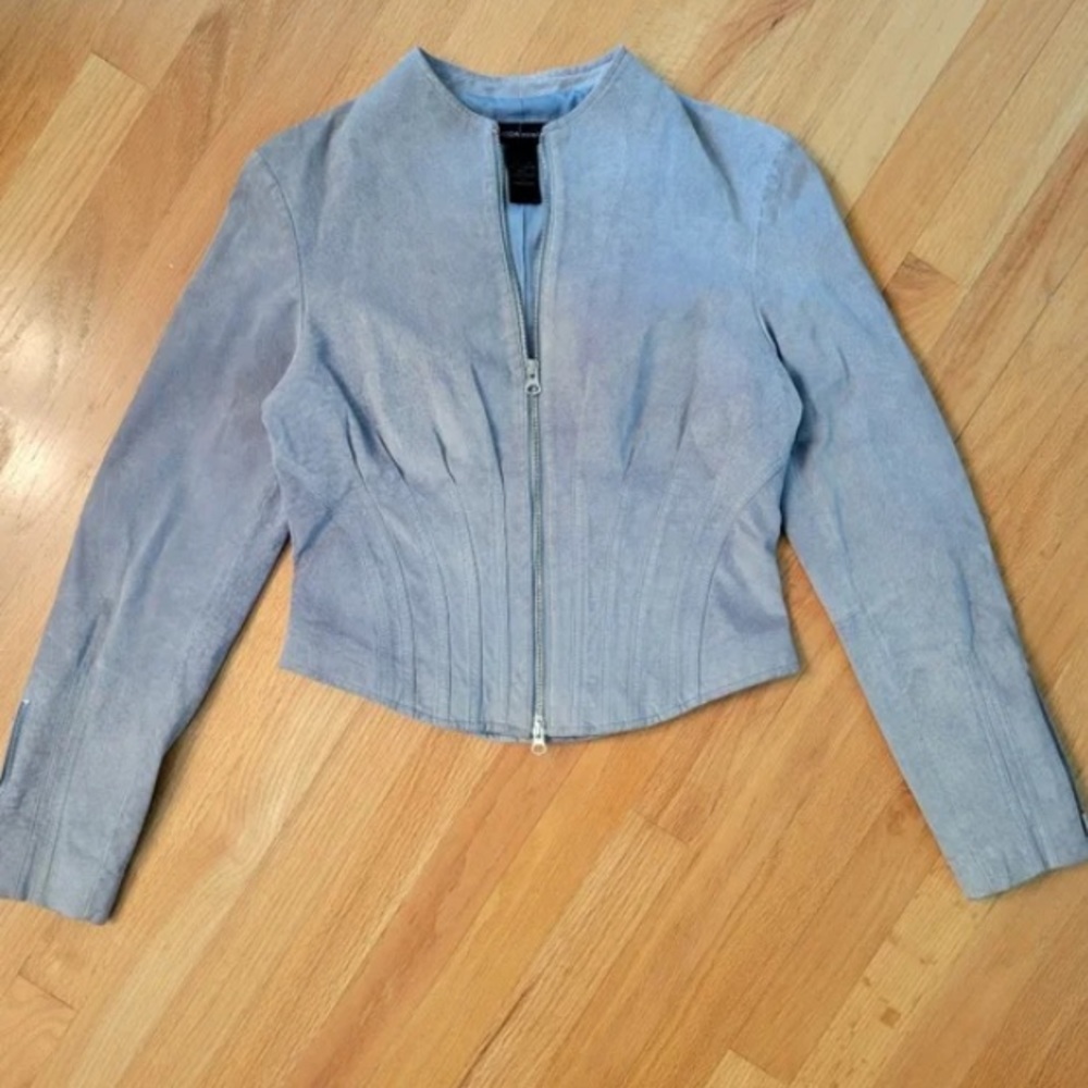 Moda International Pale Blue-Gray Tailored Jacket